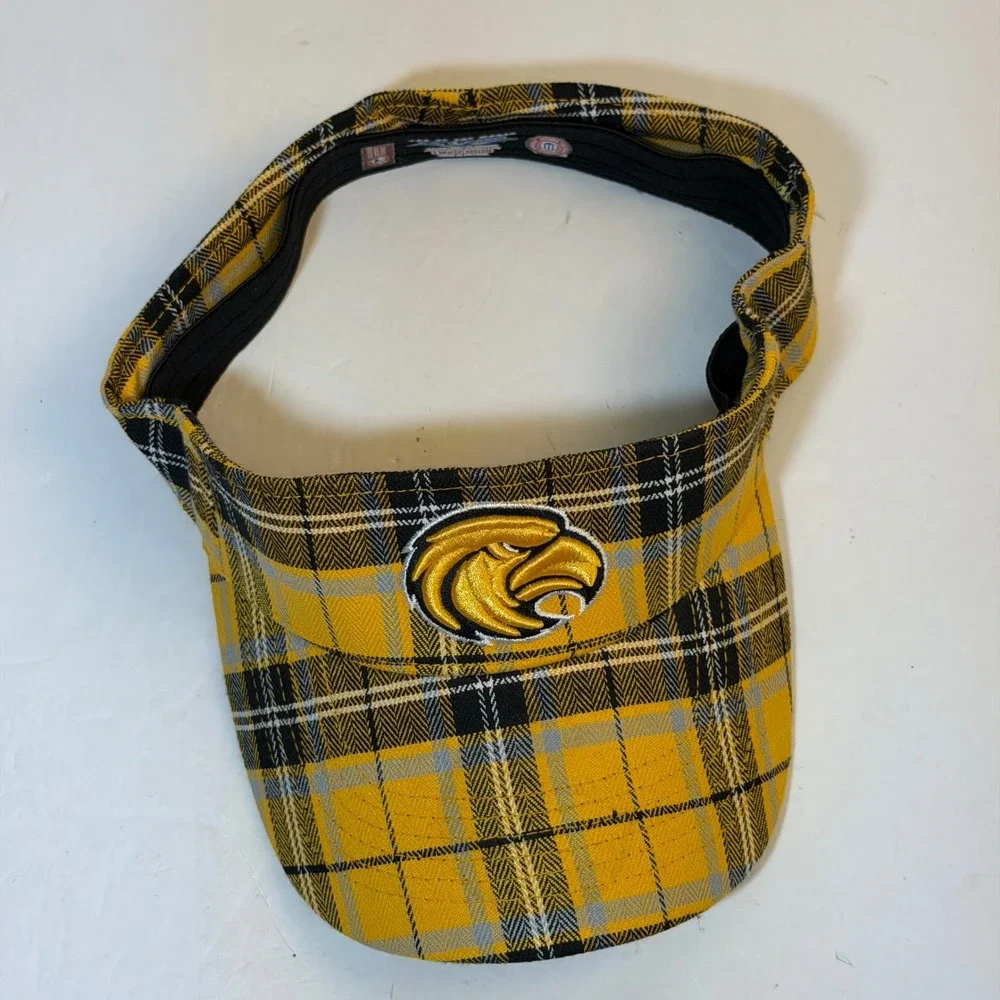 Top of the World Southern Miss Golden Eagles Plaid Visor Hat Yellow Black USM